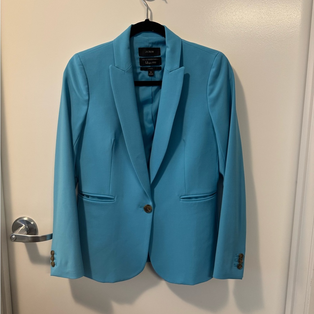 J.Crew Parke Blazer in Italian Stretch Wool in Black - Size 6